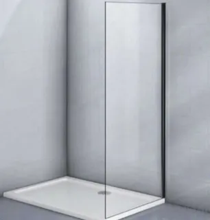 Боковая панель Veconi KP-07B, 900x1950, черный, прозрачное стекло